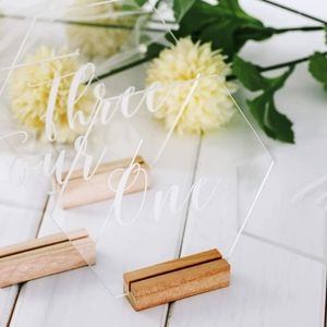 Hexagon table numbers 1-10